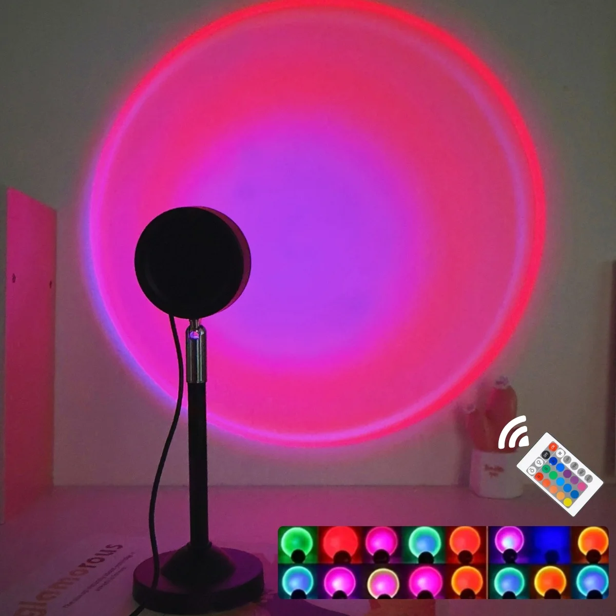 Sunset Lamp Projection - Lampa projekcyjna z efektem zachodu słońca,