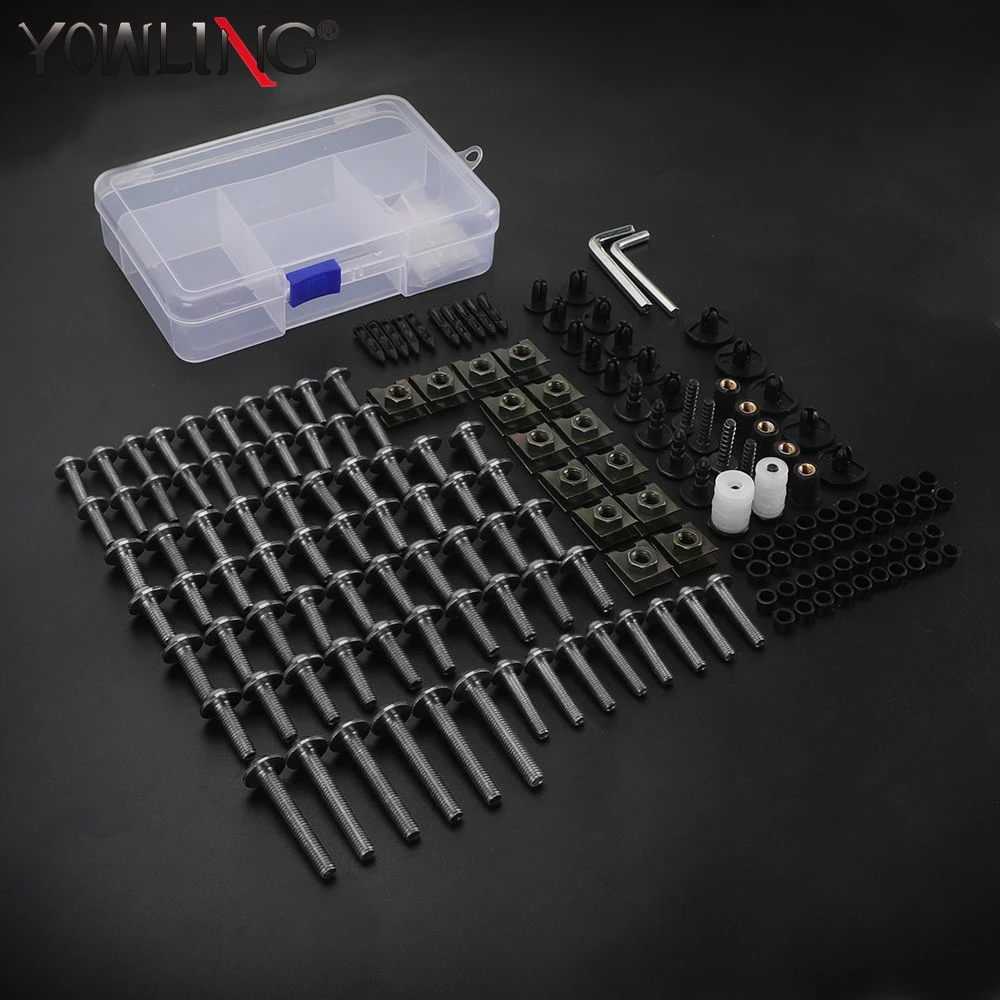 For HONDA XL1000/V/VARADERO XL 1000 1999-2013 2000 2001 2002 2003 2004 2005 Fairing Bolt Windscreen Nuts Fasteners Clips Screws