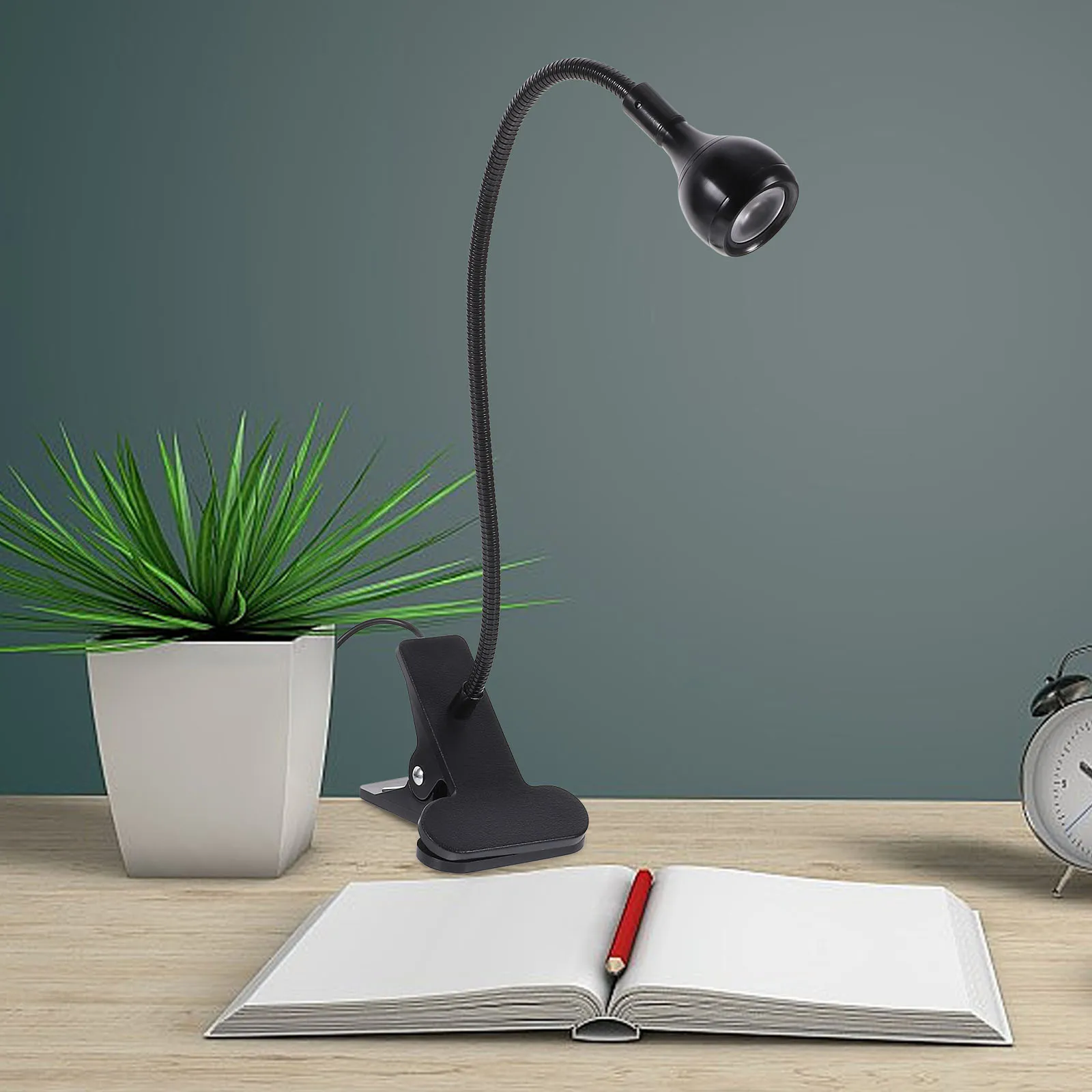 USB Eye Protection Desk Lamp 360 Degree Flexible Clip LED Light for Bedside Study Room Office Use Energy Saving Metal Student