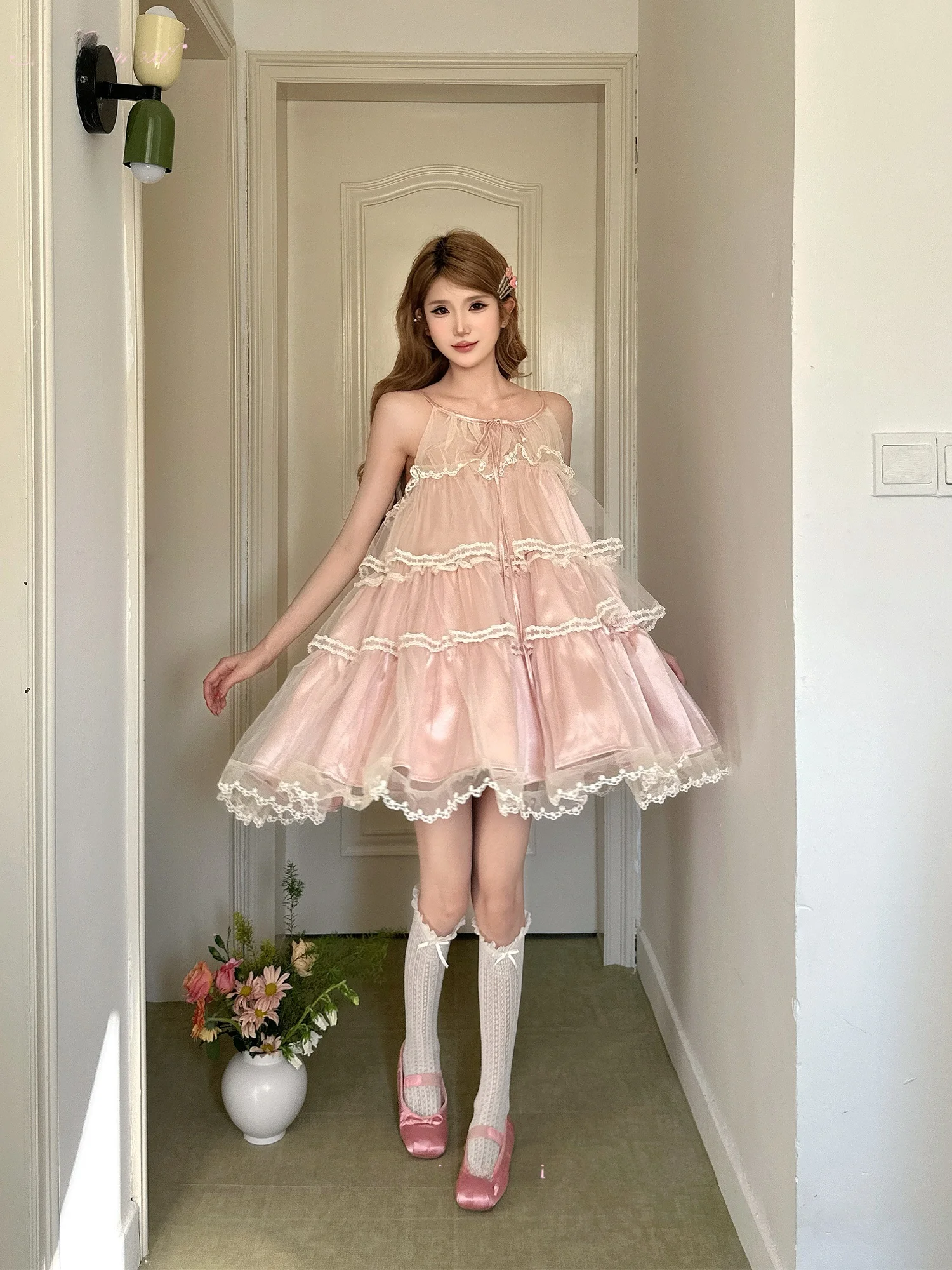 

Вечернее платье MOXI Sweet Sle с открытыми плечами, кружевной отделкой, пышной юбкой, короткое, розовое, с пайетками, для вечеринок и свадеб