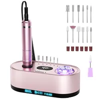Electric Nail Drill Professional 40000RPM Electric Nail File Kit Nail Drill Machine with LCD Display for Acrylic Gel Nail