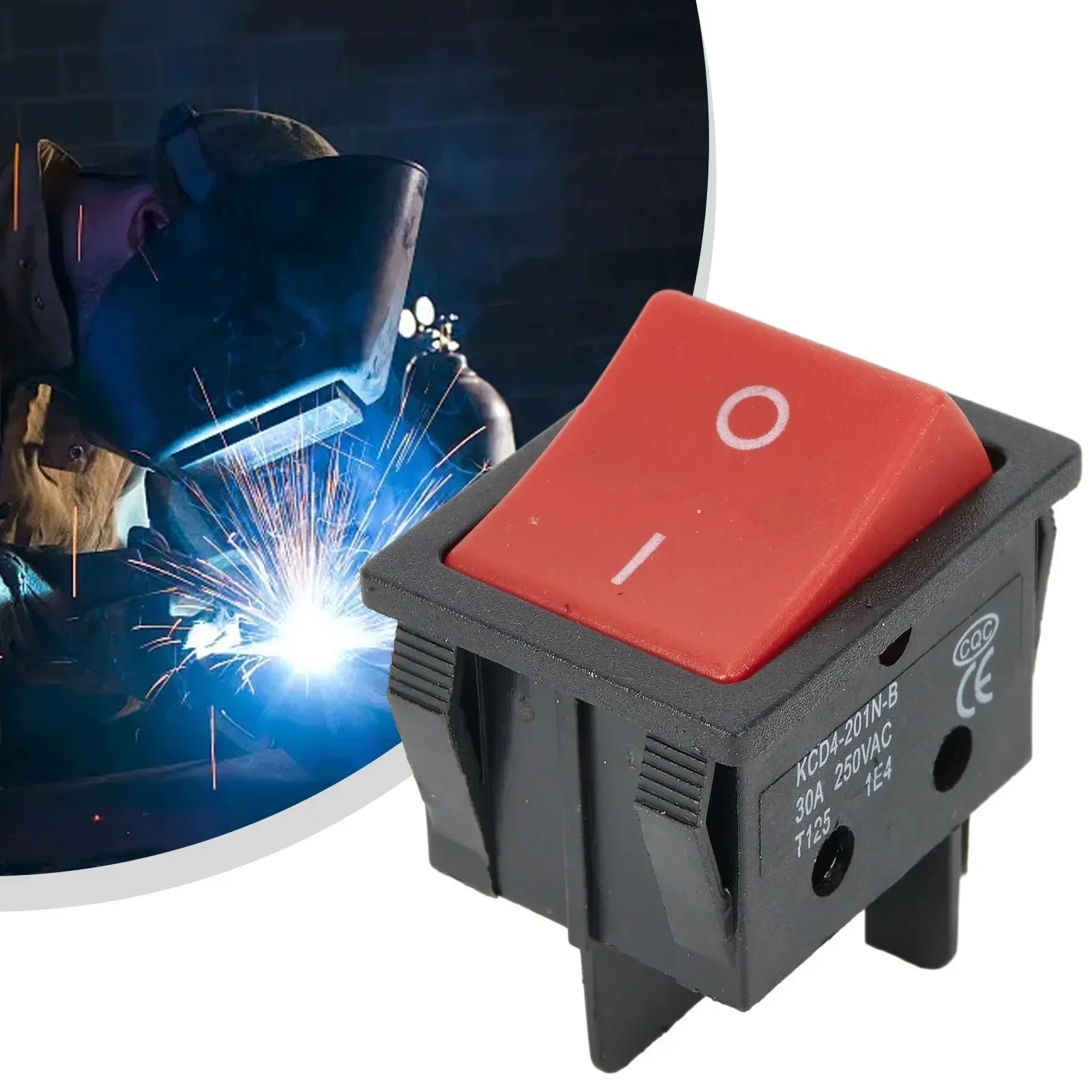 1pcs Welding Machine Power Switch 30A 250VAC Electric Heater Switch 4Pin IP65 Insulated Shell 29x22mm Heavy-Duty Nylon Material