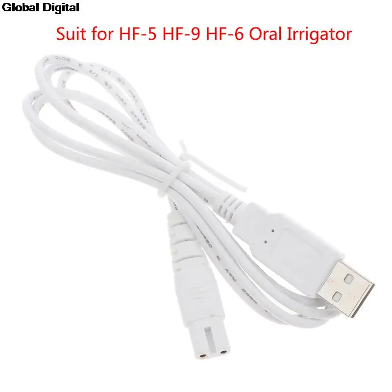 

New 1 Pcs White USB Cable Charging Line Suit for HF-5 HF-9 HF-6 Oral Irrigator Teeth Water Flosser Accessory
