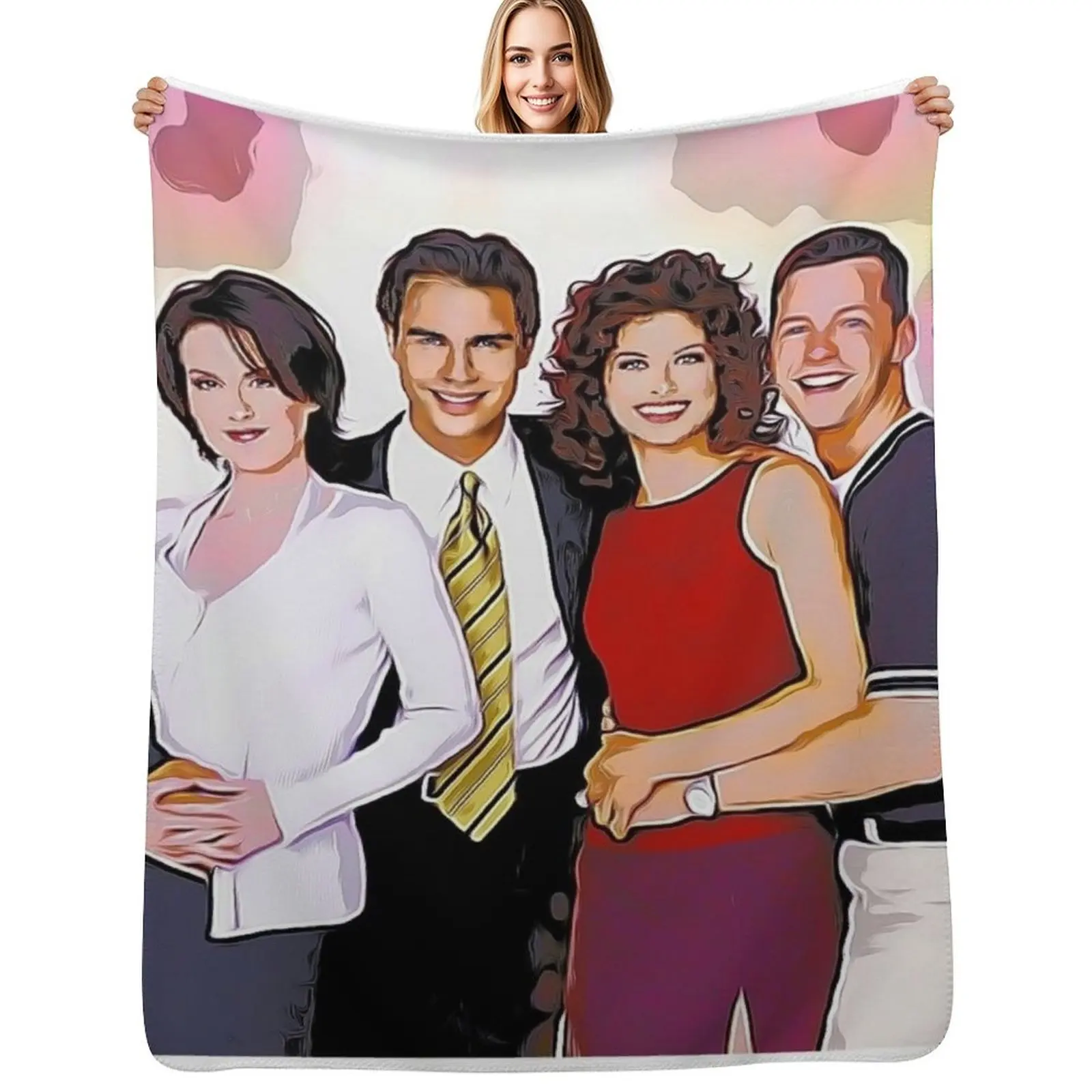 

Will & Grace Throw Blanket for sofa Sofa Throw manga Polar Blankets