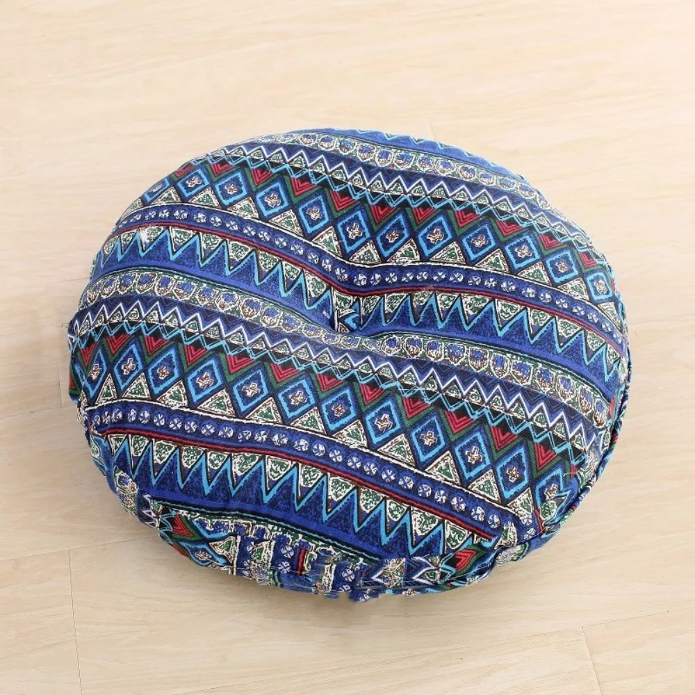 Floor Pillow Large Meditation Cushion Linen Solid Color Zafu Meditation Cushion Round Thick Round Seat Pad Bay Window
