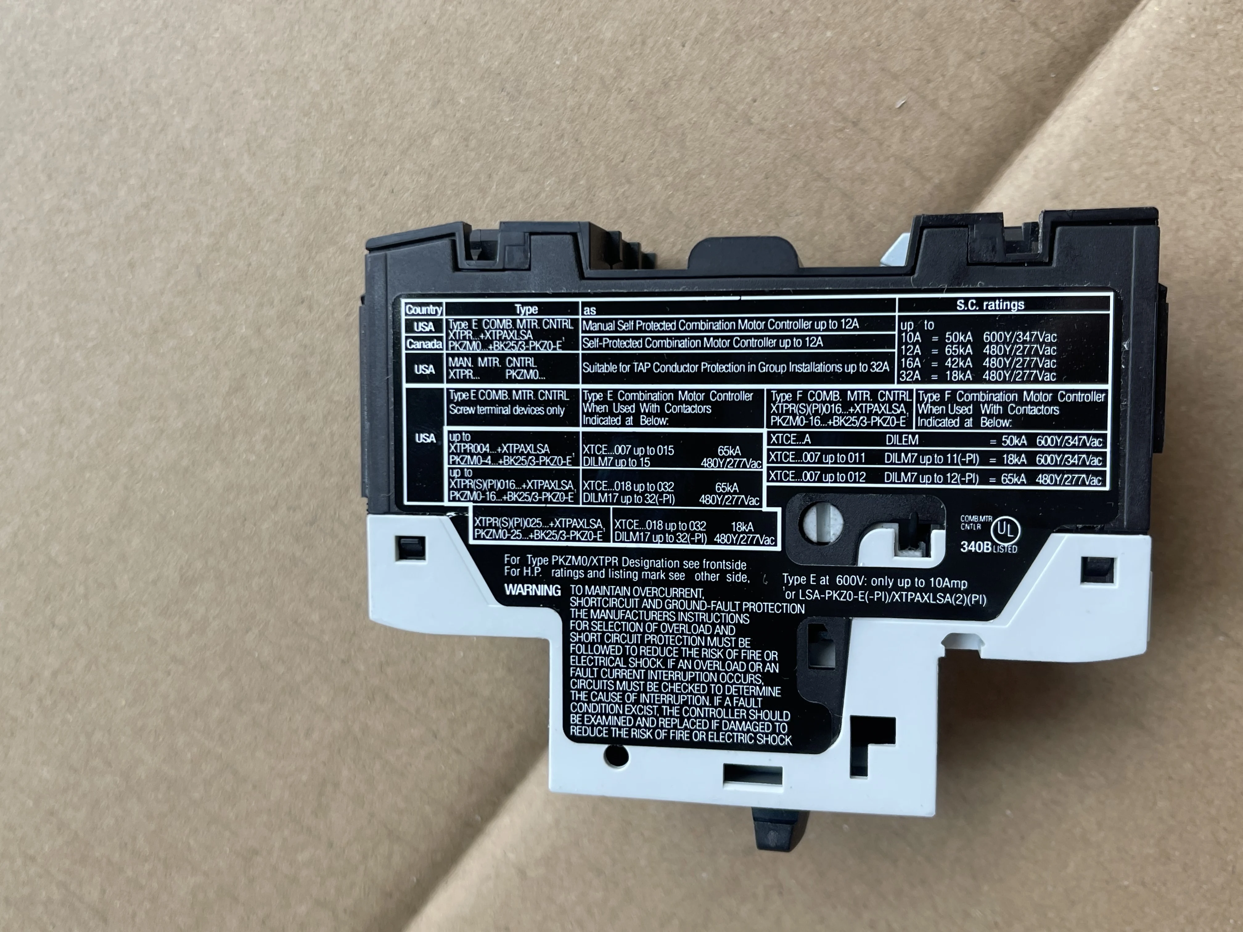 Eaton Moeller PKZM0-0.63 3 Phase Motor Protector 0.4~0.63A Overload Short Circuit Protection view 4