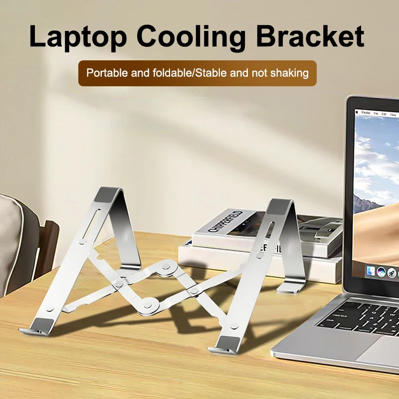 Metal Foldable Laptop Stand Portable Notebook Bracket Support Tablet Stand Heat Dissipation Heightening Rack Laptop Holder