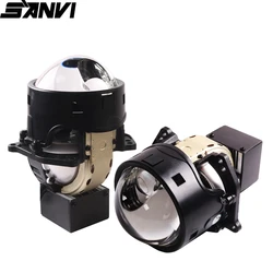 Sanvi A8L+ 3 inch 12V 136W 6000K Bi Led Laser Projector Lens Headlights Hyperboloid Lens With Hella 3R G5 For H4 H7 9005 9006