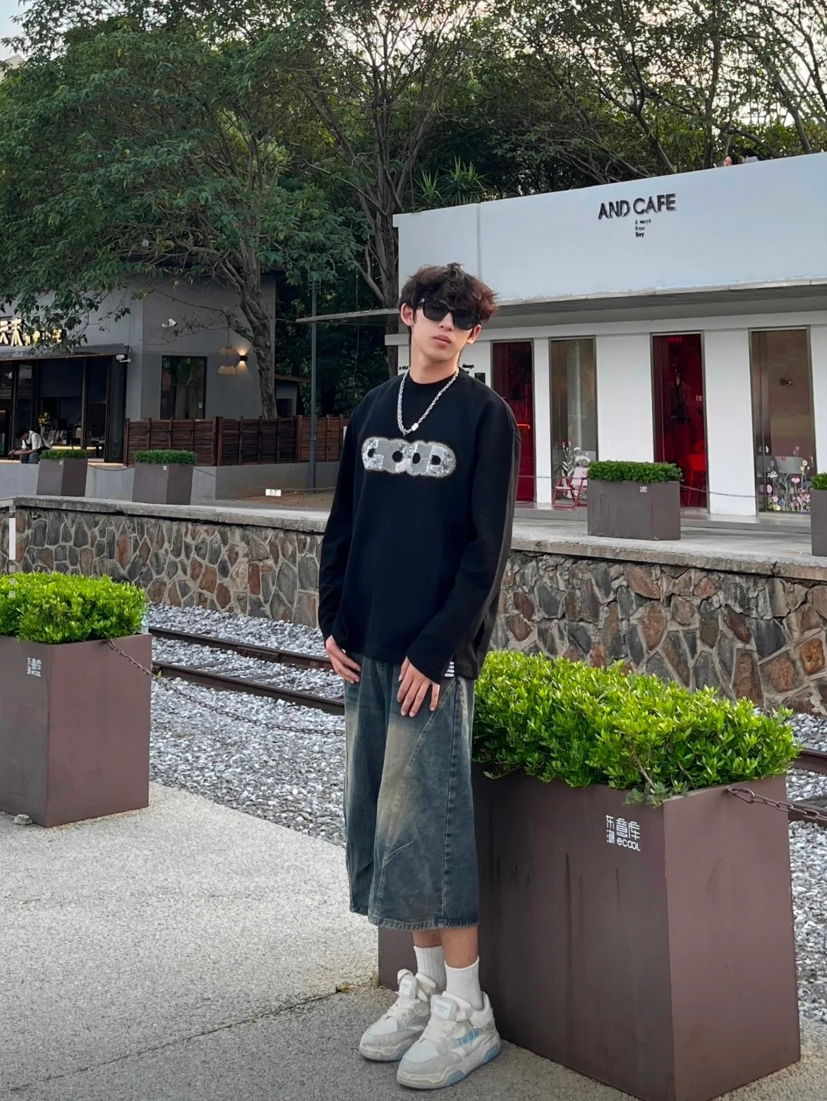 Camiseta de manga larga con estampado de logotipo Premium, moda de lujo ligera con lentejuelas de retazos de buena marca de alta calidad