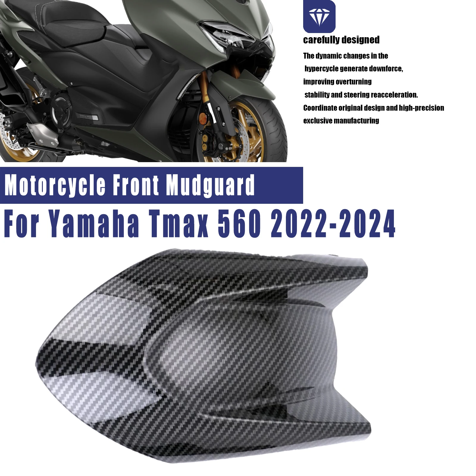 For Yamaha Tmax 560 2022-2024 Motorcycle Accessories Front Mudguard Wheel Cover Splash Guard Protector Tyre Protectors Cover