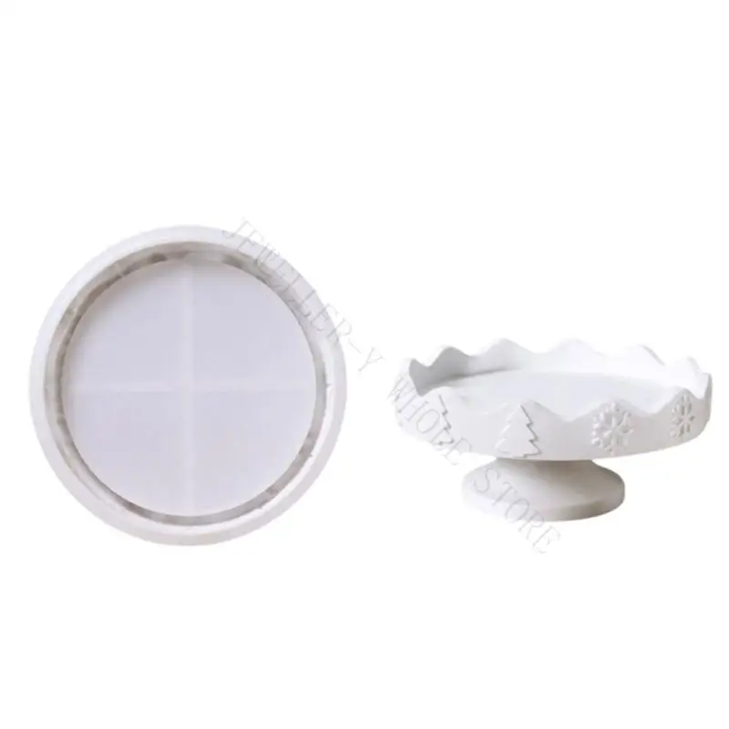R7UF Display Tray Craft Mold for Handmade Casting, Soft Silicone Reusable Form for DIY Stand Project Making and Use
