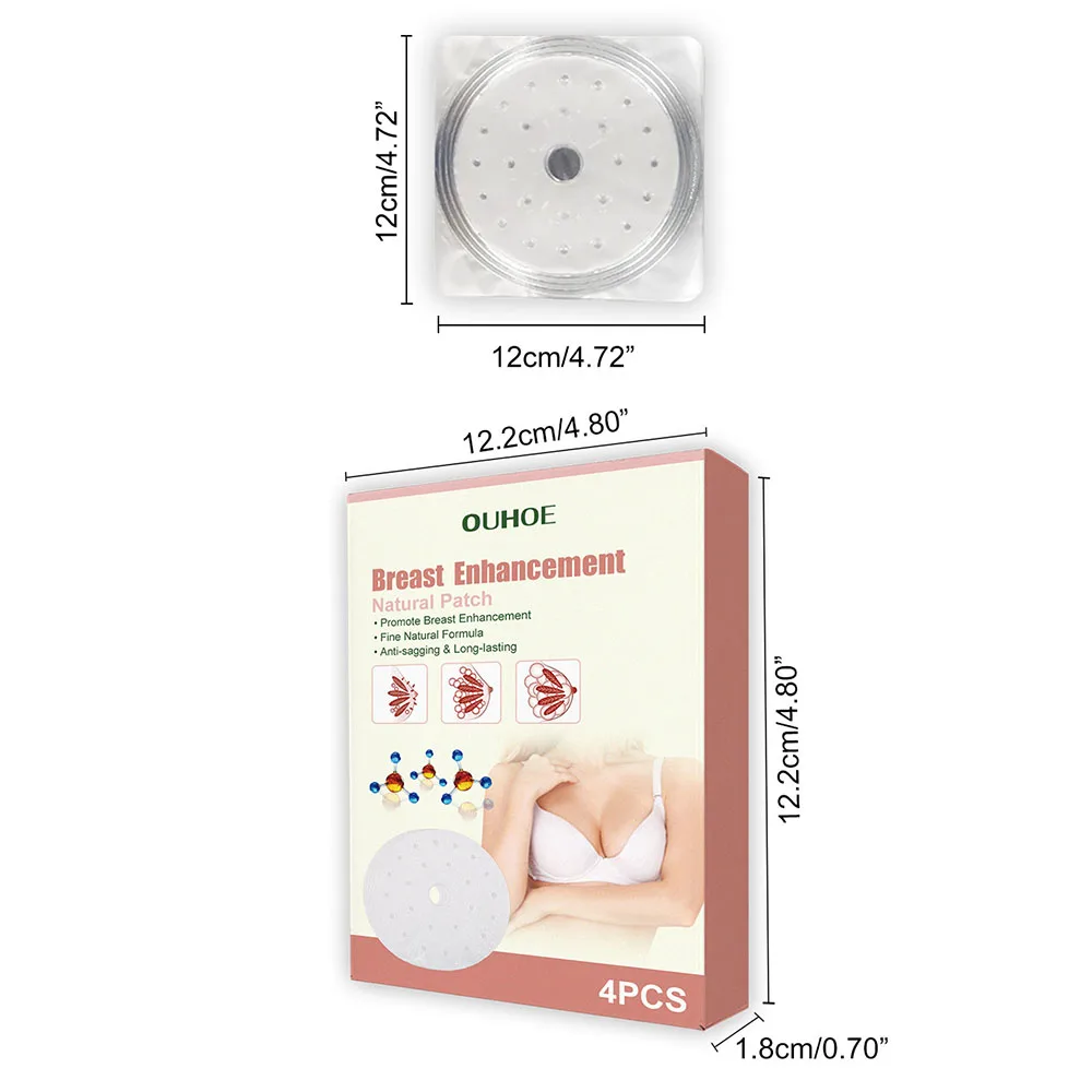 4 Pcs Women Chest Beauty Patch Lifting Firming Chest  Anti-sagging Efficient Caring Cellulite-reduce Mild Caring Patch For Skin