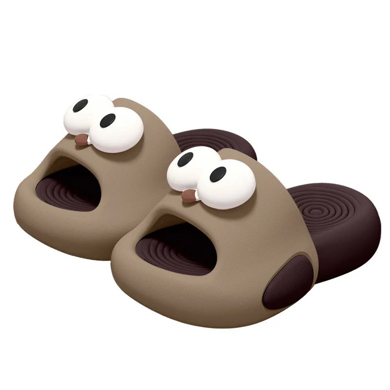 

Милые детские тапочки для мальчиков на лето, подходят для дома и улицы, нескользящие, для девочек, с мягкой подошвой, с мультяшными рисунками.