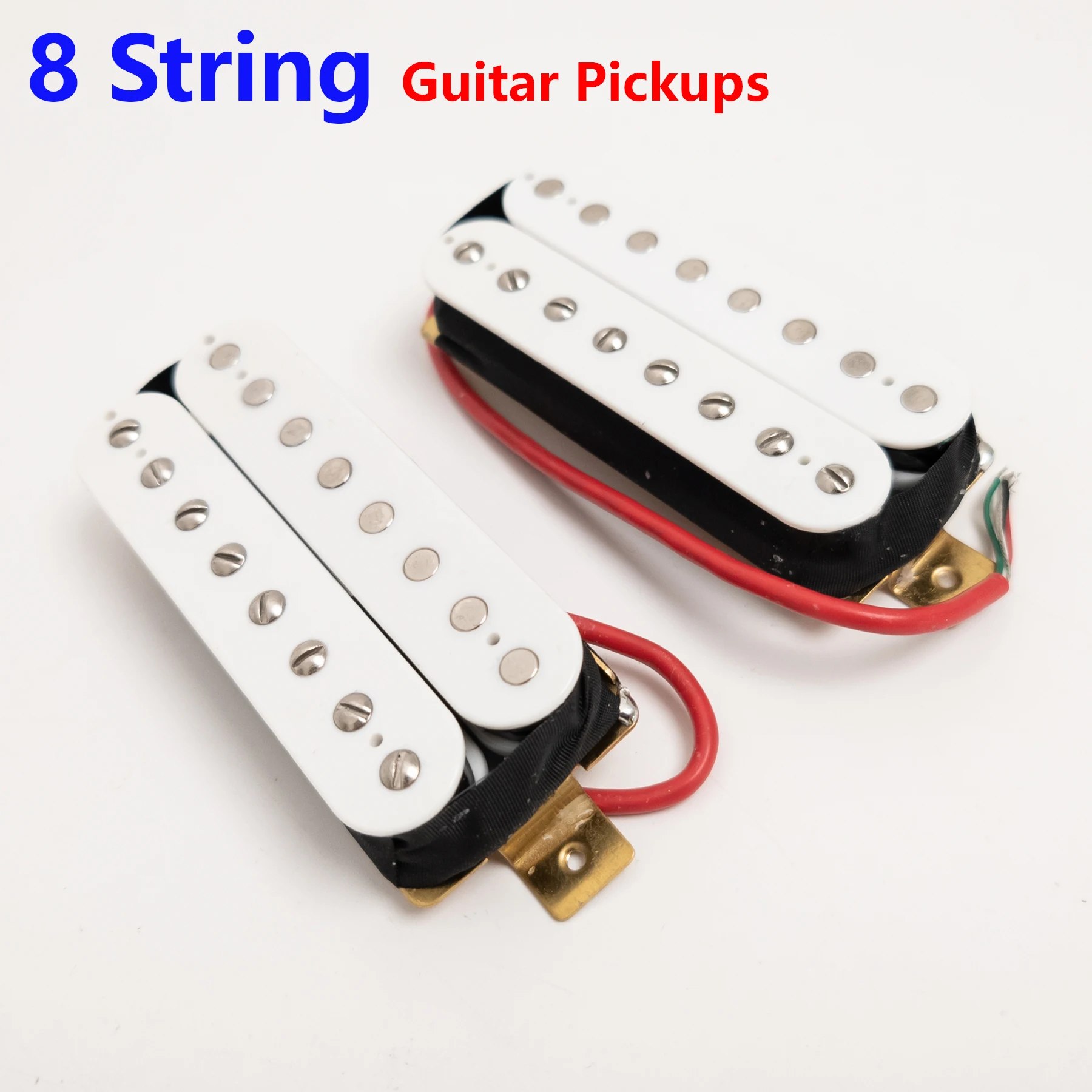 

8 String Electric Guitar Pickups Set Neck Bridge Humbucker Pickup 1 Set White Guitar Accessoires