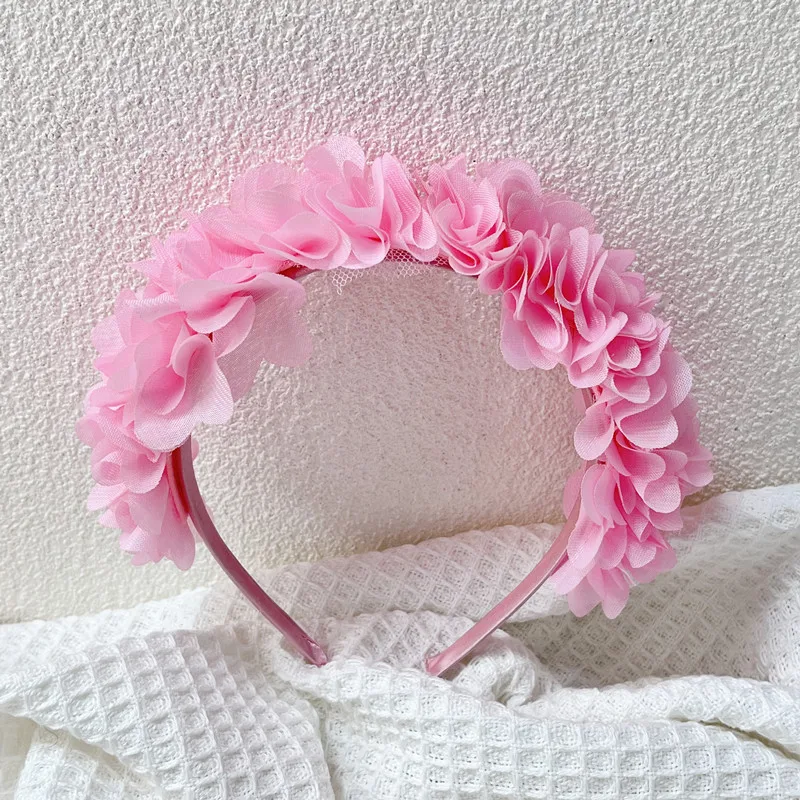 

Cute Flower Hairband for Girls Hair Accessories Little Princess Floral Headwear Children Hair Clasp Seaside Hair Holder for Kids