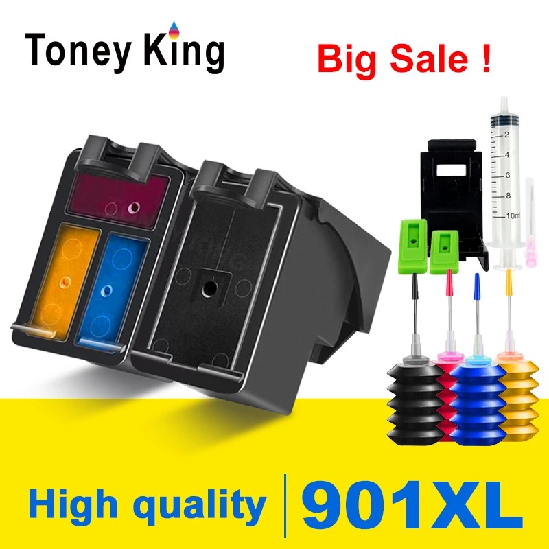 

Чернильный картридж TONEY KING 901XL для струйного принтера HP 901 XL Officejet 4500 J4500 J4540 J4550 J4580 J4640 4680