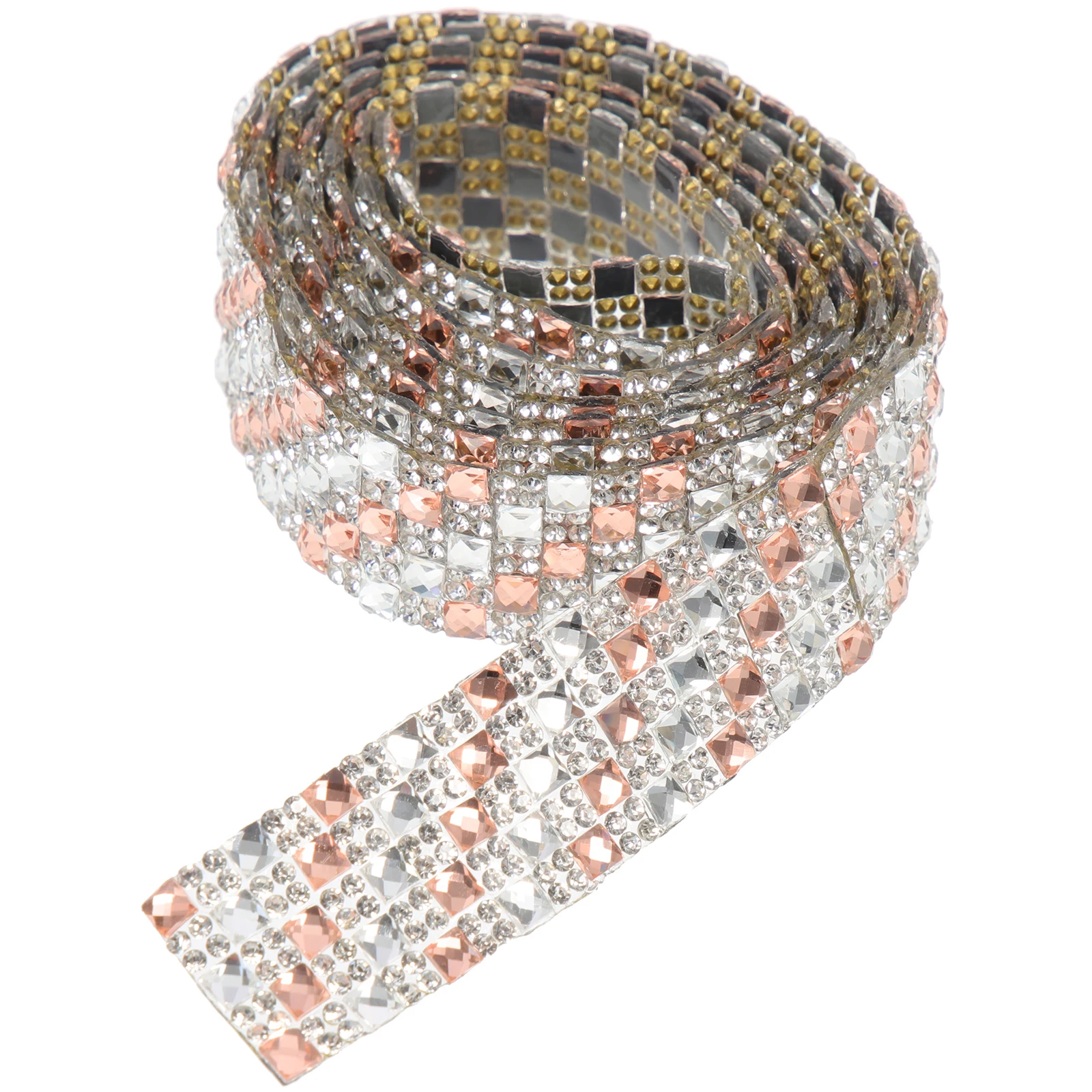 

Rhinestone Chain 2cm Rows White Square Hotfix Rhinestones Self Adhesive Trim Bling Ribbon Cuttable Craft Shoe