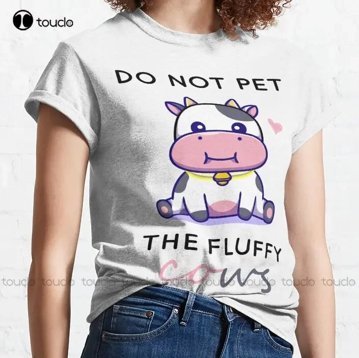 New Cute Do Not Pet The Fluffy Cows Gift  Classic T-Shirt Golf Shirts For Women Cotton S-5Xl Unisex