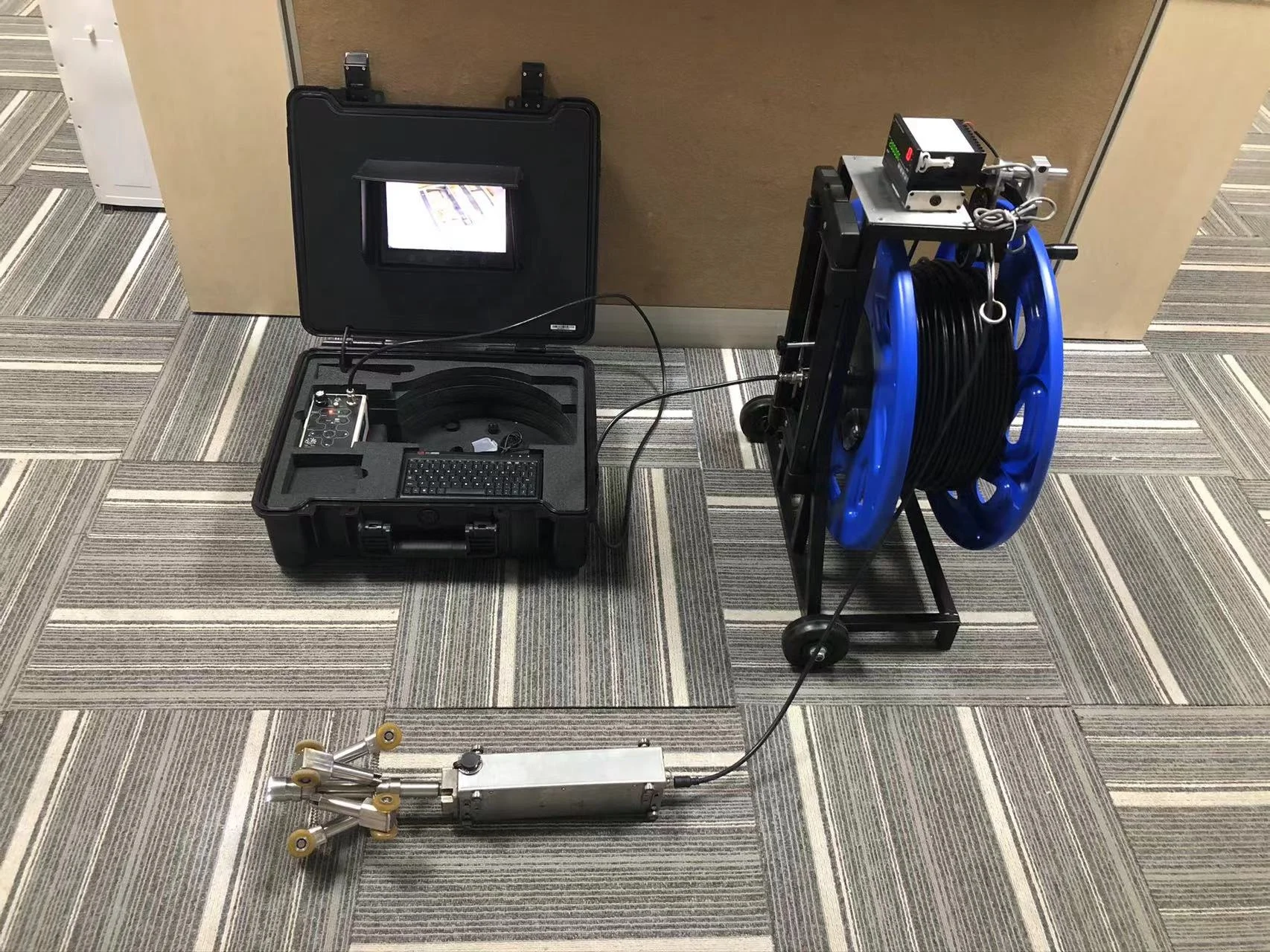 Customize 250 Meters Cable Drain Pipe Inspection Sewer Camera Crawler Robot