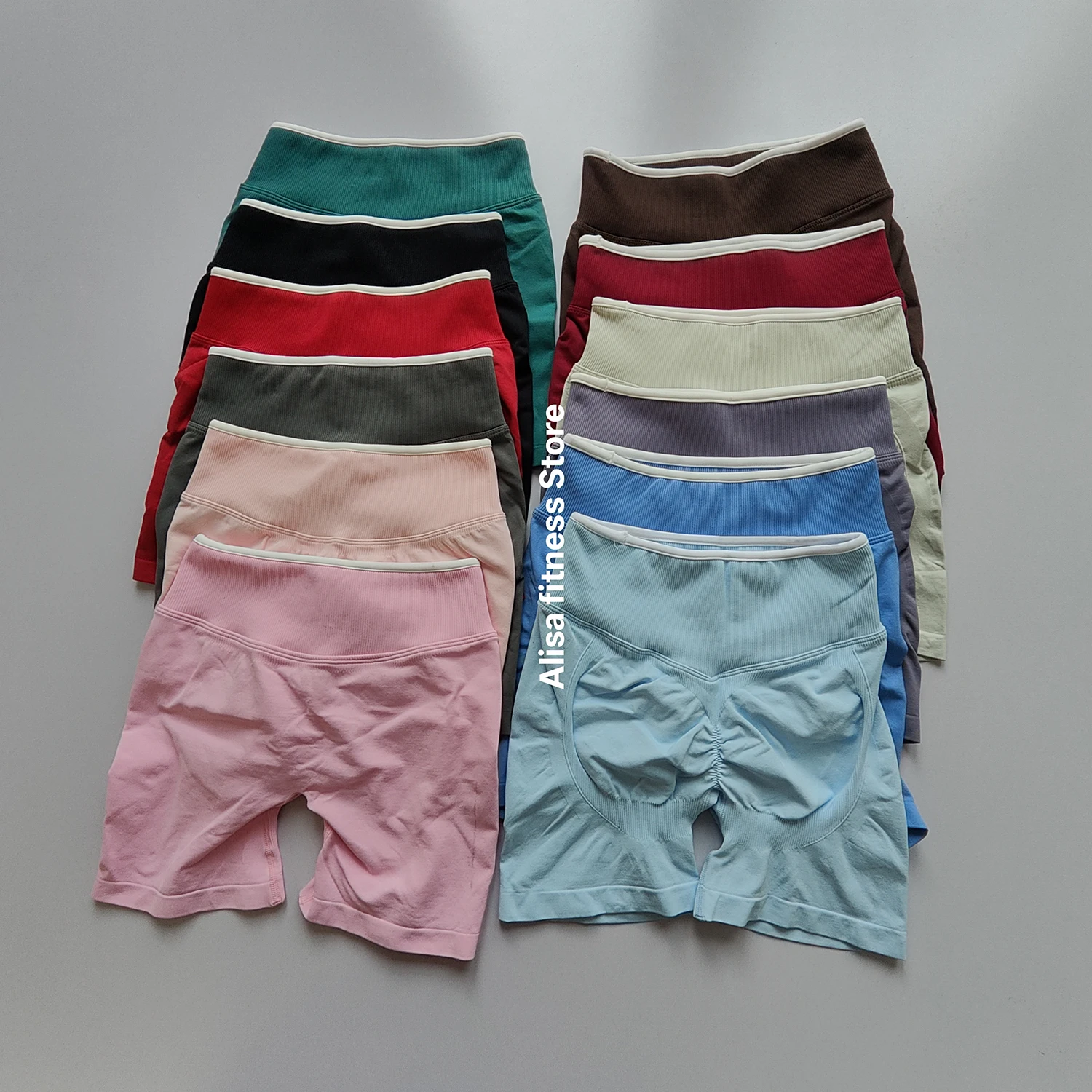 Peach Hip Lifting Sports Shorts Women High Waist Yoga Shorts Tight-fitting Slimming Running Quick-Dry Three Point Short Pants