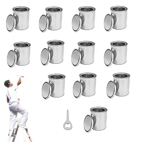 Empty Paint Cans With Lids Paint Unlined Storage Containers Empty Metal Multipurpose 0.5L Cans With For Arts And Crafts Projects
