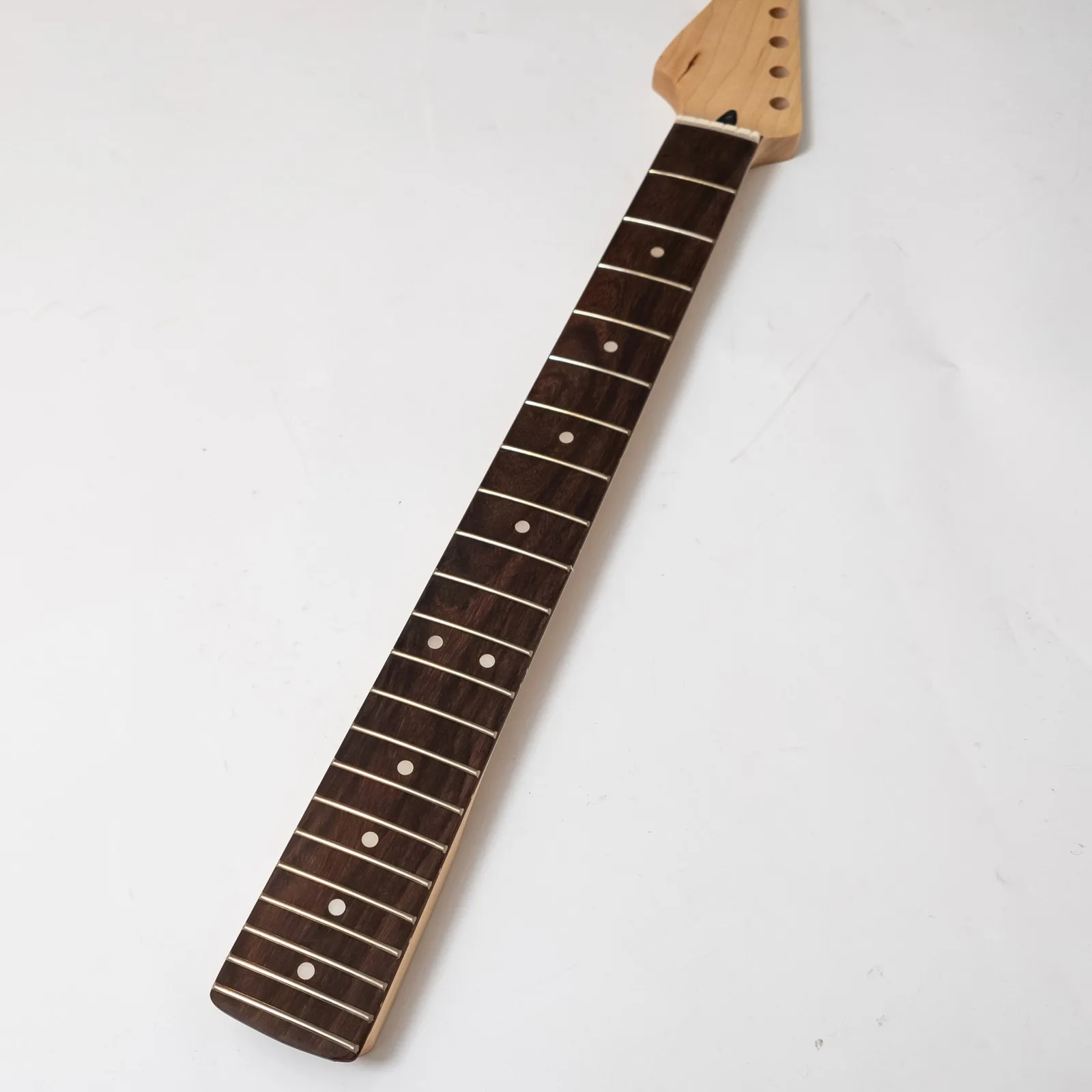 Left Hand Maple Guitar Neck 25.5 Inch 22 Medium Jumbo Frets Bone Nut Modern C Matte Finish