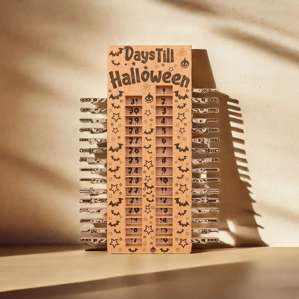 Festival Countdown Calendar Retro Wooden Table Ornaments For Desk Decot