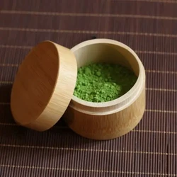 Bambusowy pojemnik Matcha sproszkowana zielona herbata Matcha Caddy 20g herbata akcesoria