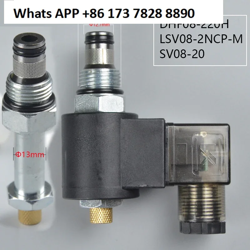 Hydraulic Threaded Cartridge Solenoid Valve Pressure Relief Two Positions Two Normally Closed DHF08-220H (LSV08-2NCPM