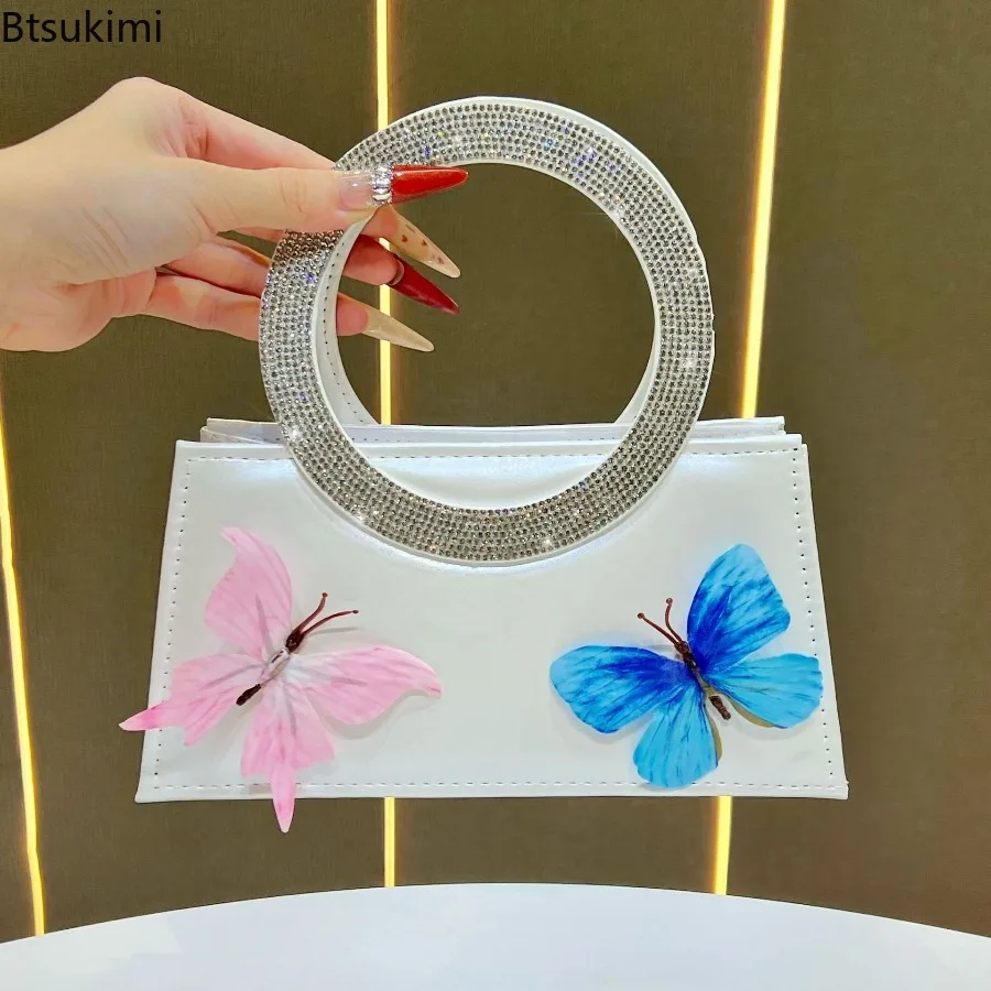 New Fashion Handbag High-end Diamond Clutch Bags for Women Light Luxury Celebrity Dinner Party Bag Evening Elegant Messenger Bag