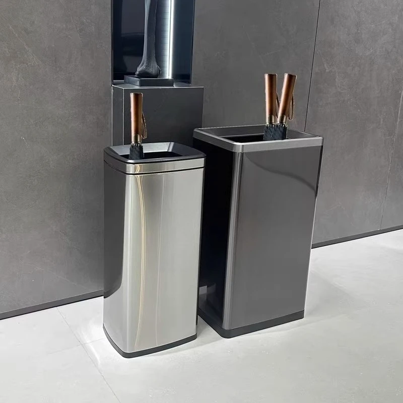 Stainless Steel Large Umbrella Storage Rack Door Commercial Hotel Lobby Umbrella Bucket Umbrella Storage Rack