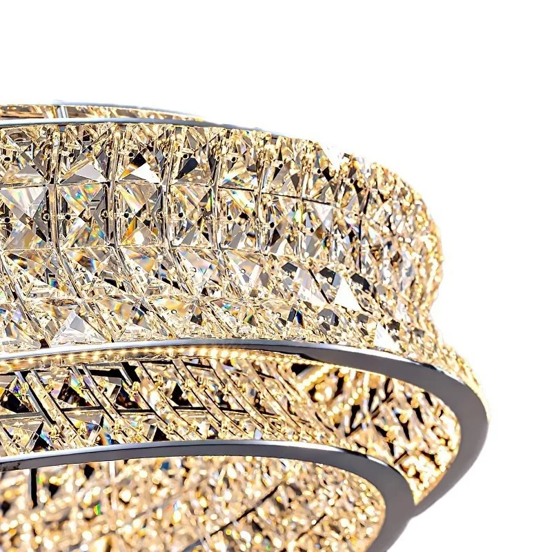 

Italian style, simple and light luxury, crystal chandelier, guest villa duplex design