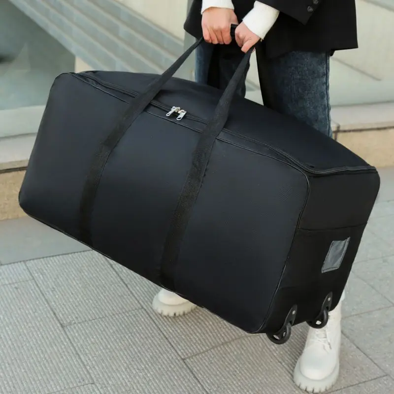 Foldable Wheel Bags Luggages Storage Bag with Wheels Large Capacity Carry On Luggage Carrier Expandable Trolley Suitcase