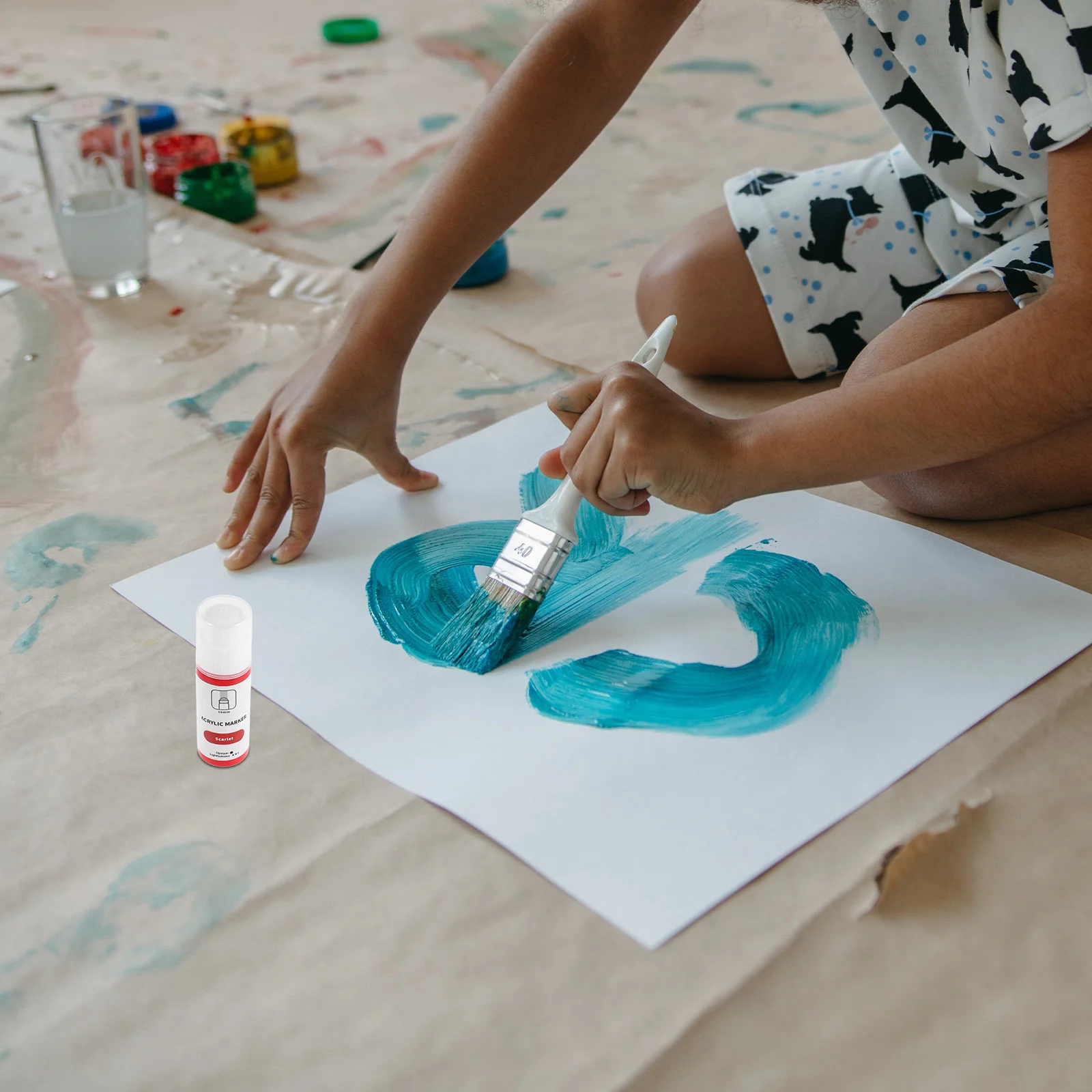 

Acrylic Marker Pens Round Tip Permanent Waterproof Paint Markers for Canvas Stones Signs Graffiti Tagging Red Painting Markers