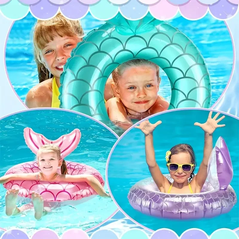 ذيل السمكة الأرجواني الشفاف - تصميم مقياس السمك PVC، مثالي للشاطئ الصيفي وأيام حمام السباحة #3