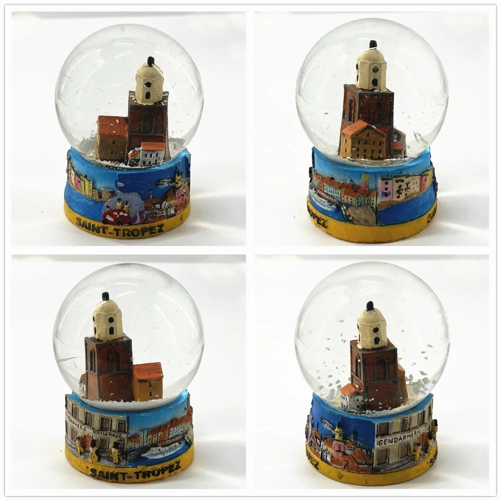 Snow Globe Resin Snow Globe 3D Snow Globe Travel Souvenir Desk Ornament Home Decor Travel Gift