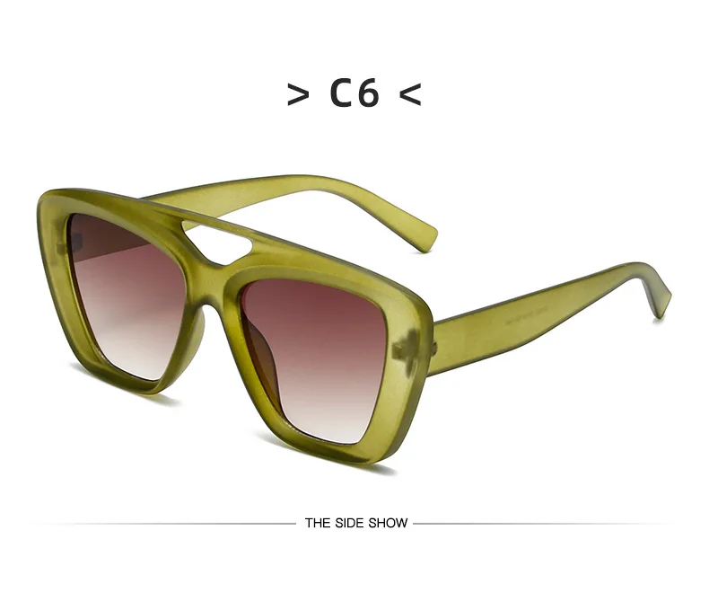 Neue Vintage Quadratische Sonnenbrille für Damen und Herren Marken-Rechteck-Sonnenbrille Ovale Brillen für Männer und Frauen – Detail 15