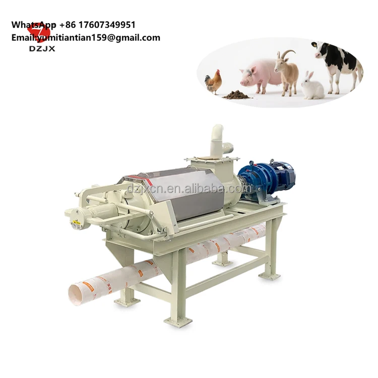 Livestock Poultry Manure Treatment Machine High Efficiency Chicken Manure Dehydration Sewage Equipment