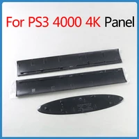 Para PS3 Panel para Sony PS3 4000 4K Host cubierta de disco duro negro carcasa frontal carcasa izquierda derecha reemplazo del Panel de placa frontal