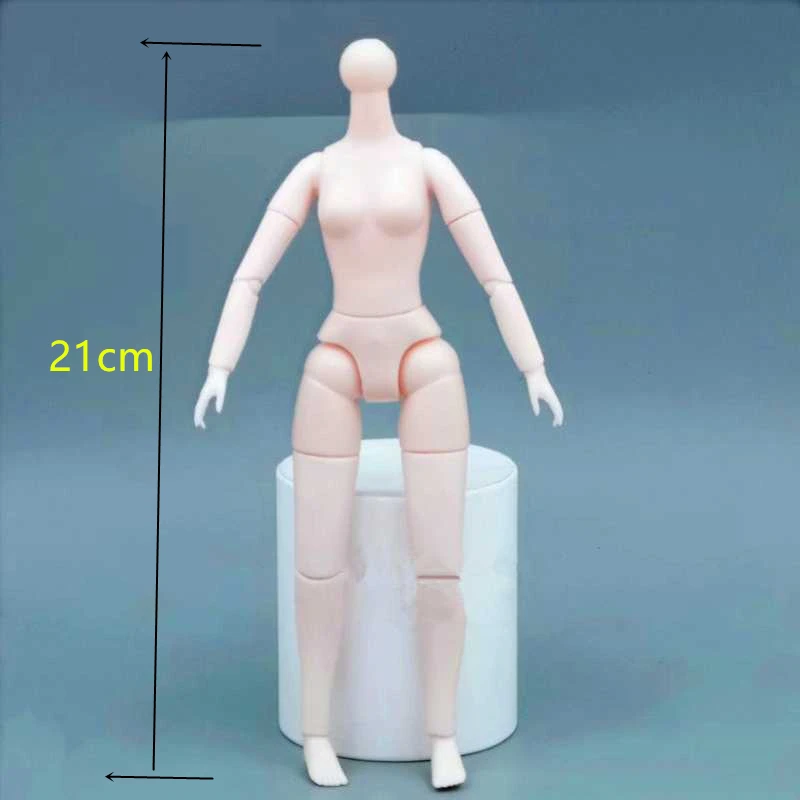 26cm Doll 18 Movable Joint Doll Body White Skin 1/7 Bjd Dress Up Toy Accessories for Girls