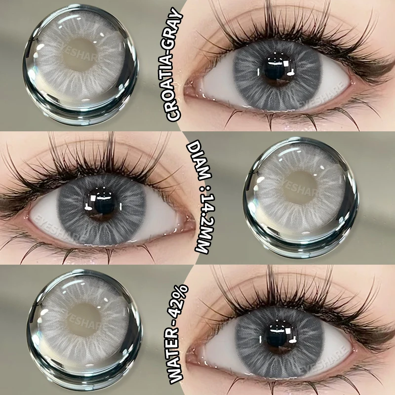 EYESHARE 10Pcs=5Pair Color Contact Lenses for 1 Day Daily Lens Blue Contacts Daily Disposable High Wearing Comfort Brown Lenses