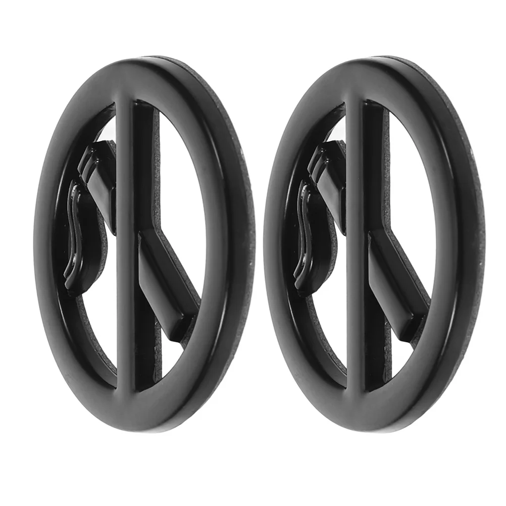 

2Pcs No Smoking Metal Decal Stickers 3D Self-Adhesive Warning Sign for Car Interior Office Home Hotel Vehicle Use Black