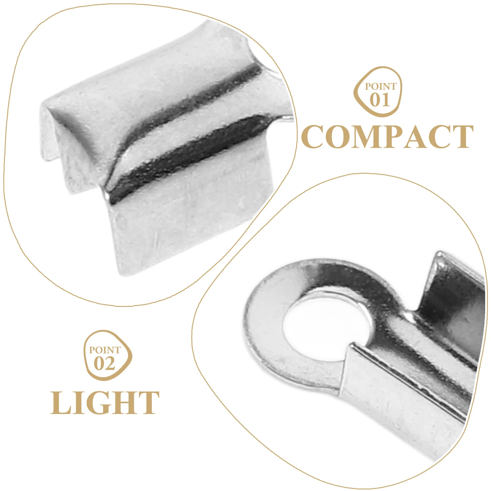 100 قطعة عقد دي اي واي سوار المشابك عدة مجوهرات معدنية موصل اكسسوارات للهدايا محلية الصنع الحبل ينتهي لصنع المجوهرات #6