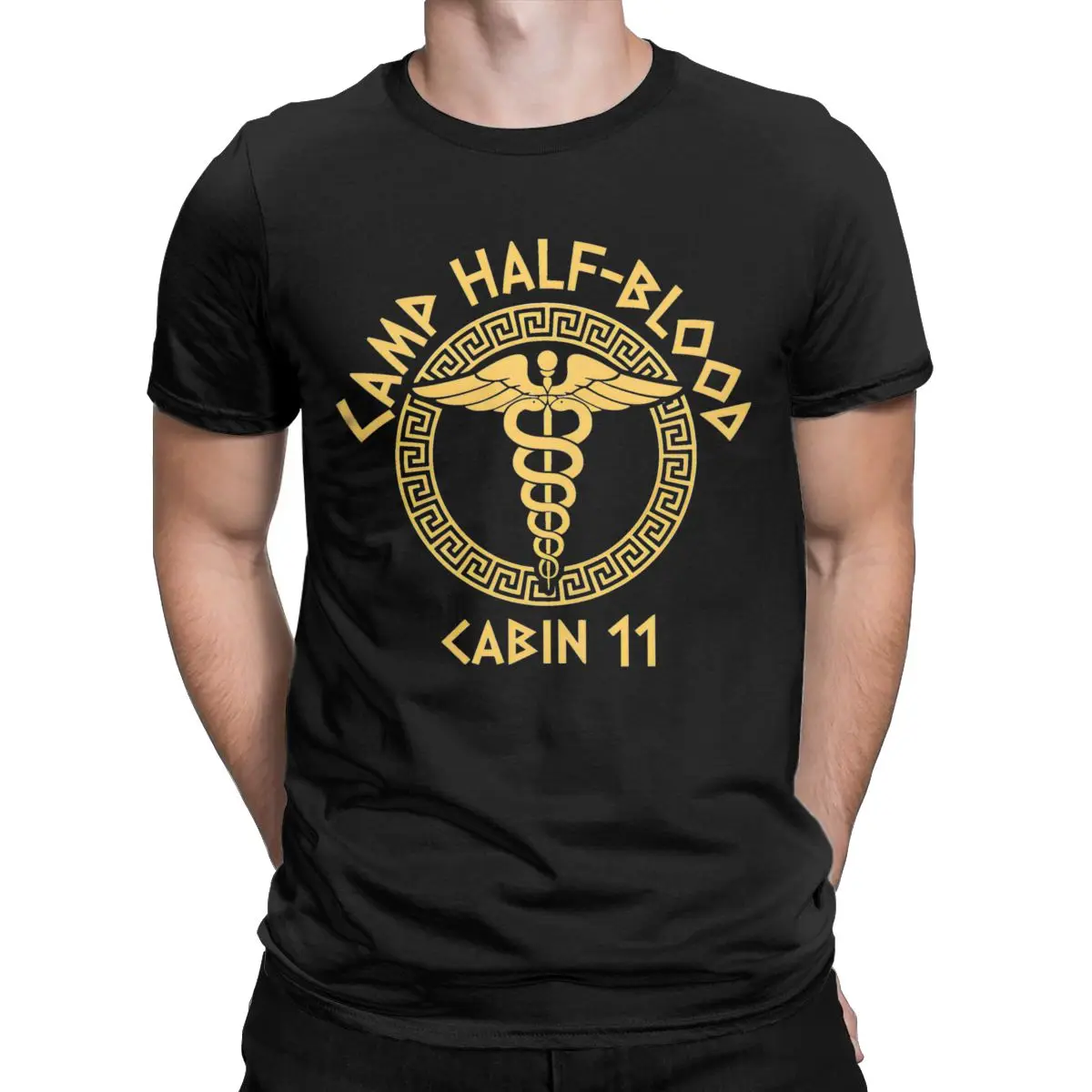 Novelty Camp Half-Blood Cabin 11 T-Shirt for Men O Neck 100% Cotton T Shirts Percy Jackson Short Sleeve Tees Plus Size Tops