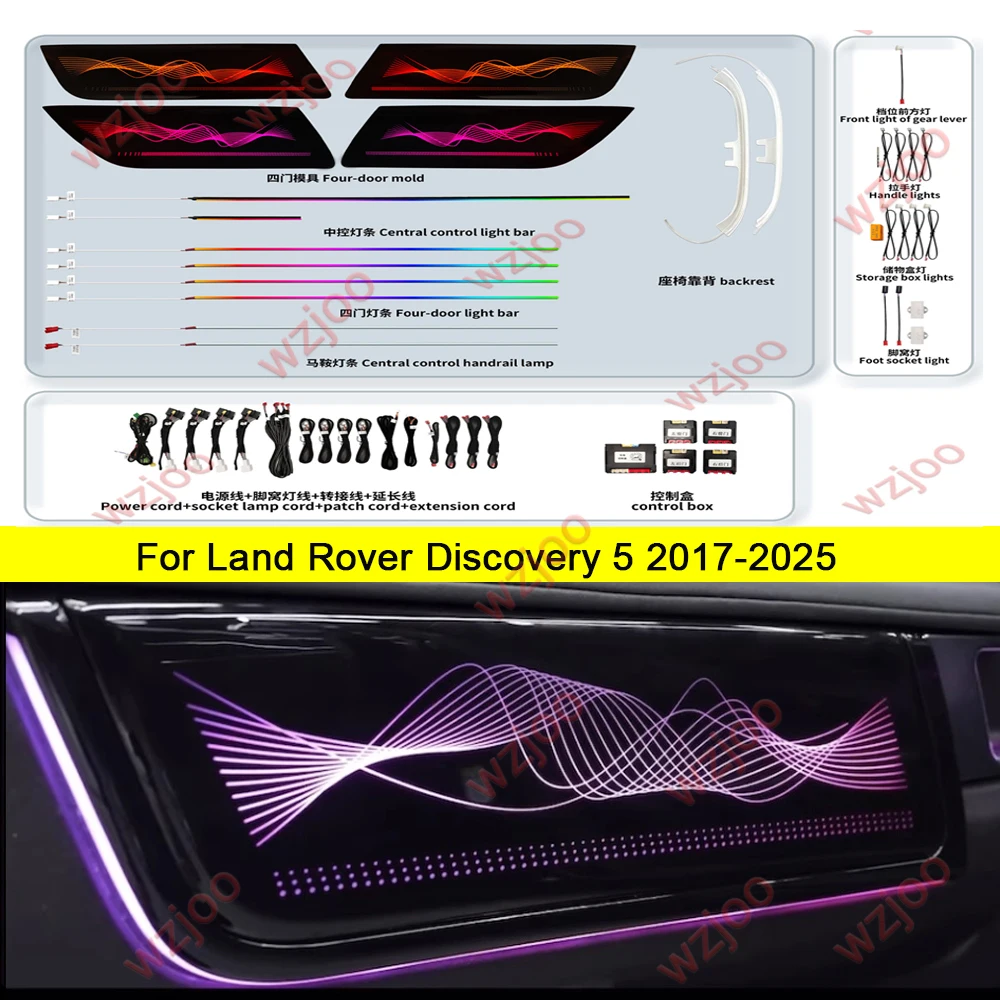 

Symphony LED Car Interior Ambient Lighting for Land Rover Discovery 5 2017-2025 Ribbon Starry Sky Style Decoration Accessories