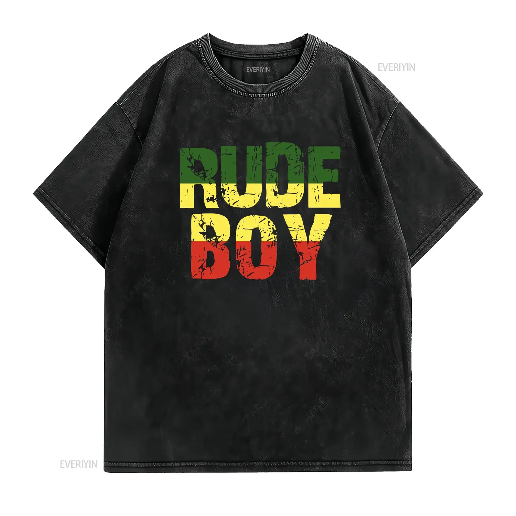 Rude Boy The Special Madness Punk Band T Shirt Men's Premium  vintage Washed streetwear Comfortable Soft Breathable fashion