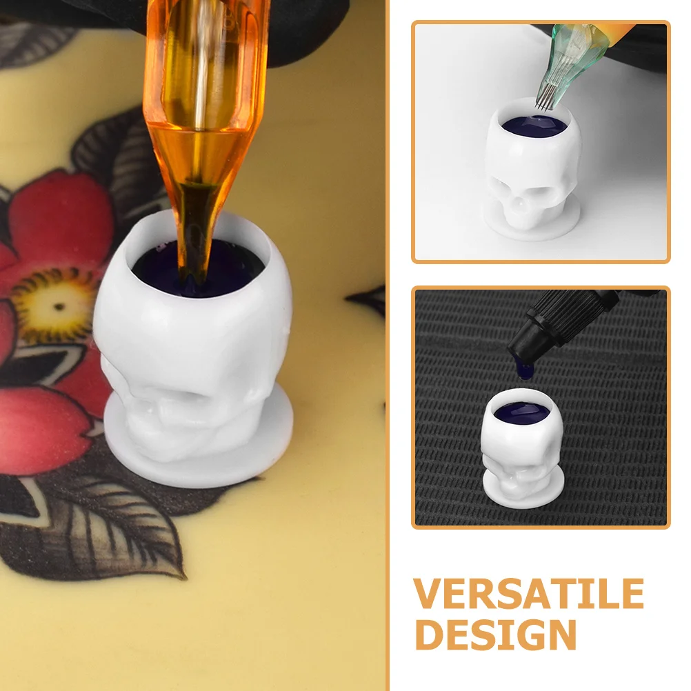 200Pcs Small Tattoos Ink Cups Disposable Color Cups Unique Design Stable Base Tattooing Ink Containers Tattoo Supplies