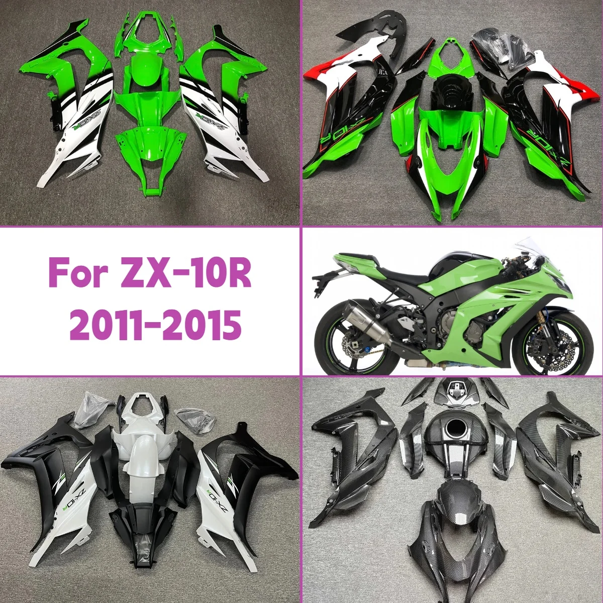 

Для 2011-2015 Kawasaki ZX 10R индивидуальный стиль краски ABS пластиковые обтекатели 11-15 ZX10R комплект обтекателя кузова мотоцикла
