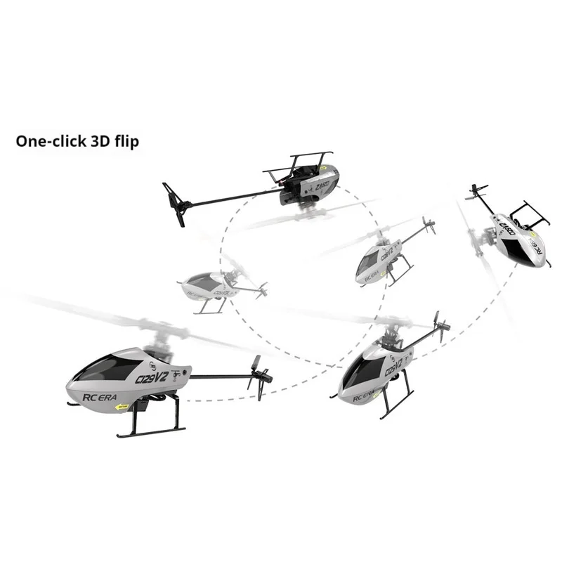 New C129 V2 Helicopter Air Pressure Fixed Height 360° Without Aileron Rollover Stunt Single Paddle Remote Control Aircraft Model