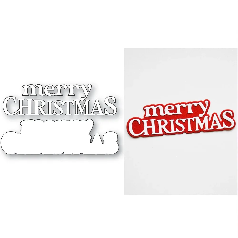Merry Christmas Cutting Dies Embossing Scrapbook Papercutting Greeting Cards Knife Holiday Robin Mold Decorative Crafts Stencil